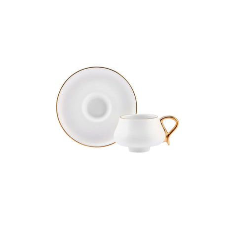 Coffret de tasses à café Karaca Senior pour 2 personnes, 90 ml, blanc