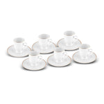 Coffret de tasses à café Karaca Alin pour 6 personnes, 85 ml