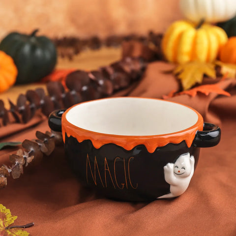 Bol Karaca Halloween Magie, 21cm, orange noir, céramique 