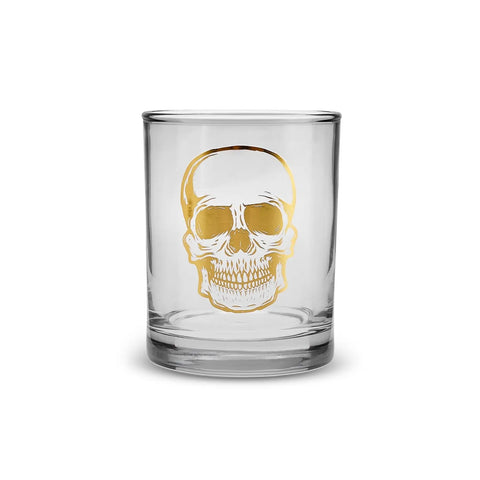 Gobelet en verre Karaca Halloween Crâne, 380ml, or