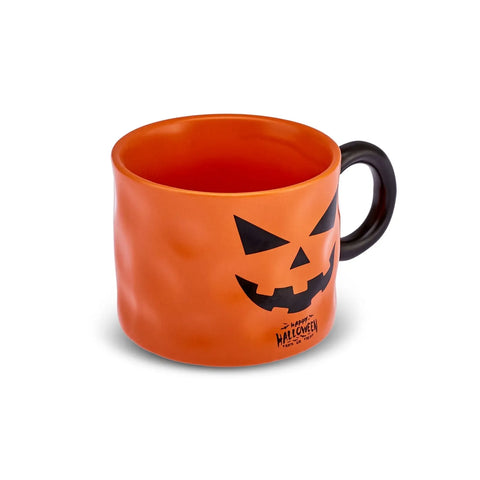 Mug Karaca Halloween Citrouille Visage, 10cm, orange noir, céramique 