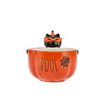 Bol Karaca Halloween Boo, 15cm, Orange Noir, Céramique