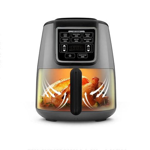 Airfryer Parlant Karaca Air Cook XL 2 en 1, gris sidéral