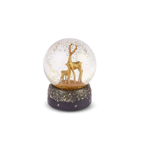 Boule à neige lumineuse Karaca Noël Chevreuil, 8X8X10,5 cm