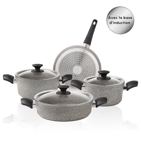 Batterie de cuisine Karaca Biogranit Grey New, 7 pièces 