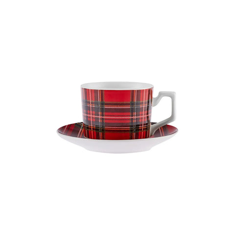 Coffret de tasses à thé Karaca Plaid pour 2 personnes, 220 ml