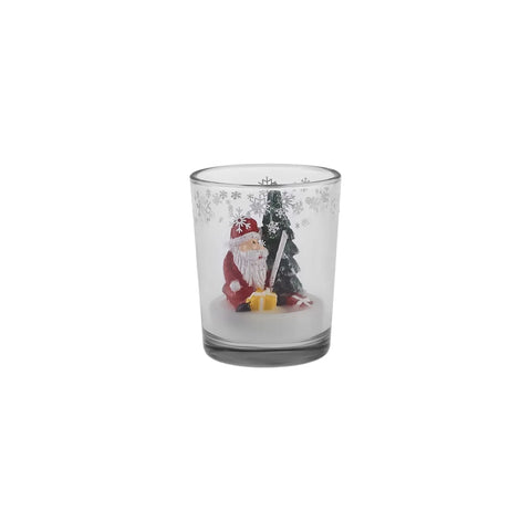 Bougie en verre Karaca Noël Petite Maison, 5,5X6,5 cm