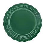 Assiette à dîner Karaca Noël 27 cm, vert, porcelaine