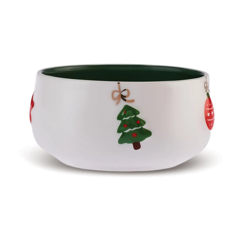 Bol Karaca Noël 11 cm, blanc vert, porcelaine 