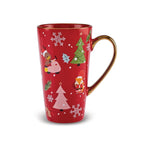 Karaca New Year Tasse Porcelaine Golden Line, 560 ml, Rouge