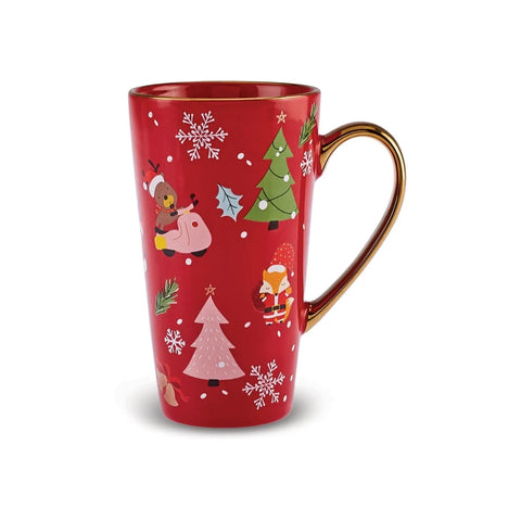 Mug Karaca Noël Ligne d'or 560 ml, porcelaine​