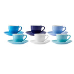 Coffret de tasses à expresso Karaca Assorted pour 6 personnes, bleu