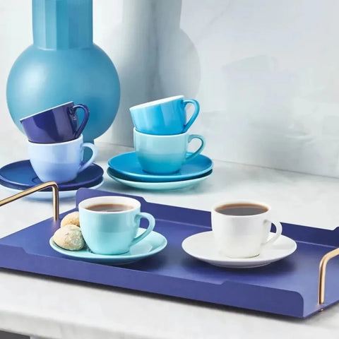 Coffret de tasses à expresso Karaca Assorted pour 6 personnes, bleu