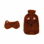 Bouillotte et Masque de sommeil Karaca Home Animal, brun