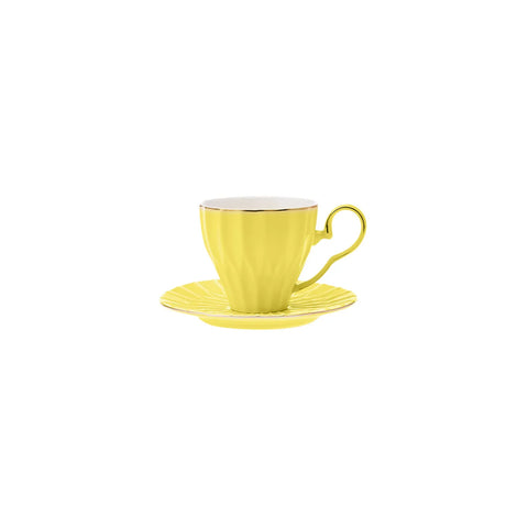 Coffret de tasses à thé Karaca Corvus pour 2 personnes, 220 ml, vert jaune 