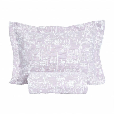 Ensemble de couvre-lits Karaca Home Young City pour lit single​, lilas