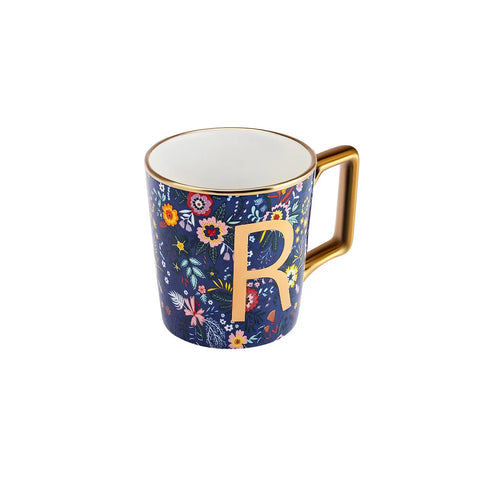 Mug Karaca Fleur avec lettre R, 350 ml