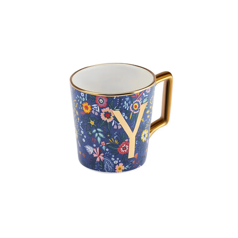 Mug Karaca Fleur avec lettre Y, 350 ml