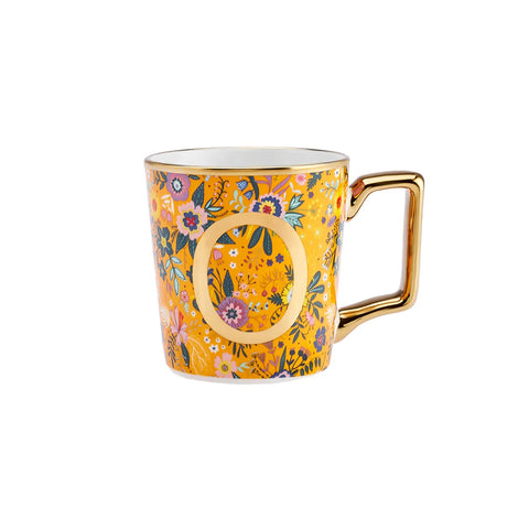 Mug Karaca Fleur avec lettre O, 350 ml