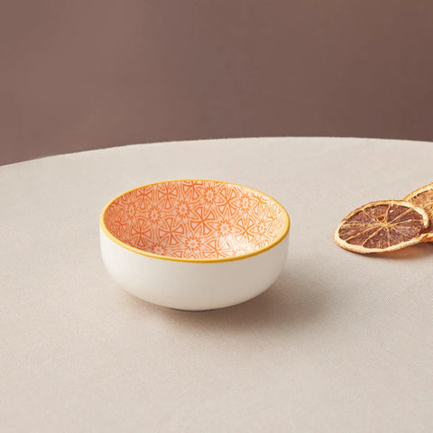 Assiette à Snacks Karaca Floral orange, 10 cm, rond