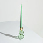 Bougeoir Karaca Home Vicki en verre, vert, 6x13 cm