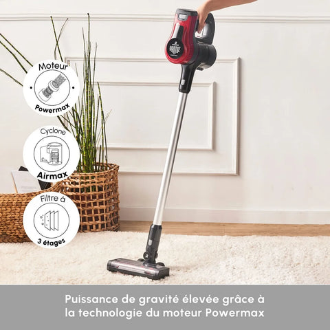 Aspirateur vertical Karaca Vantuz Power Force, Rechargeable, rouge