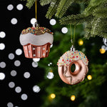 Set d'ornements de sapin Karaca Home Noël Donut Cupcake, 2 pièces