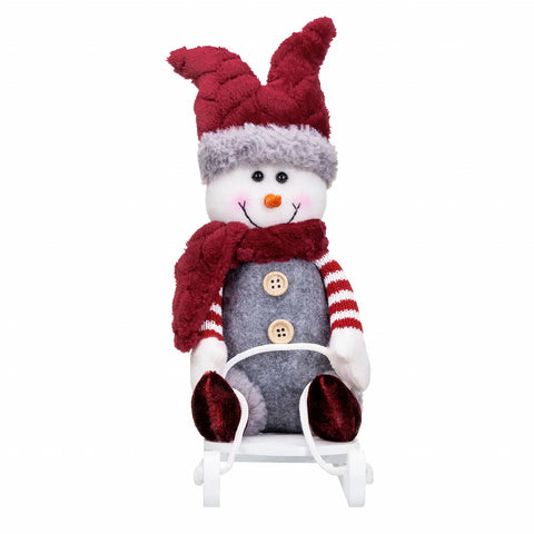 Bonhomme de neige Karaca Home Noel velours avec toboggan