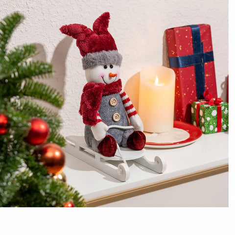 Bonhomme de neige Karaca Home Noel velours avec toboggan