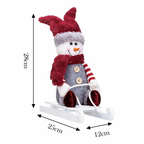 Bonhomme de neige Karaca Home Noel velours avec toboggan