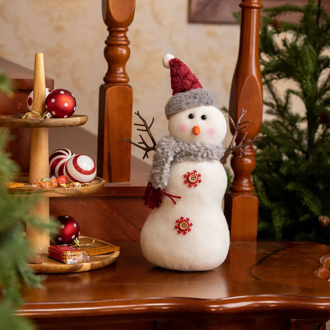 Bonhomme de neige Karaca Home Noël, velours