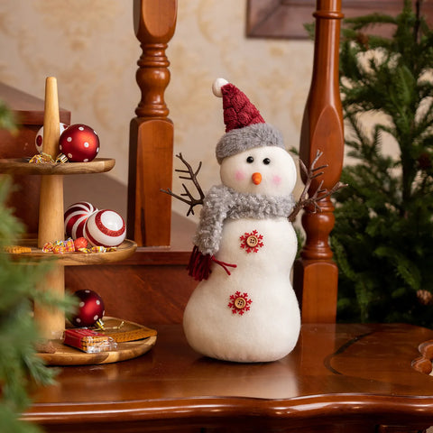 Bonhomme de neige Karaca Home Noël, velours