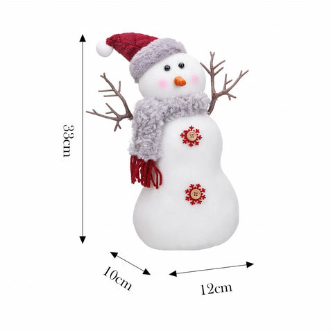 Bonhomme de neige Karaca Home Noël, velours