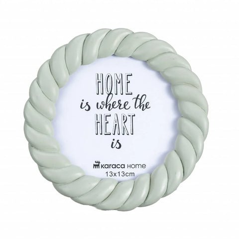 Cadre photo Karaca Home Harmony vert, rond