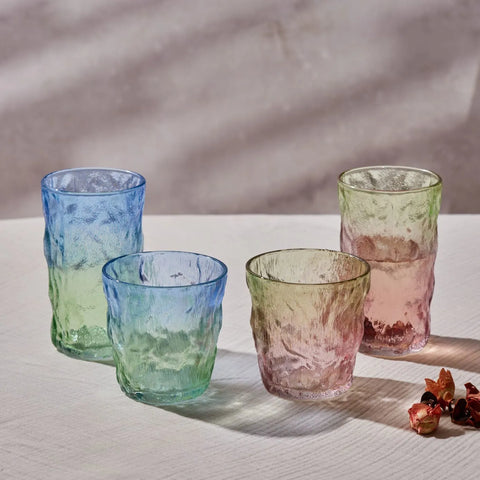 Verre à eau Karaca Glacier, 287 ml, rouge vert