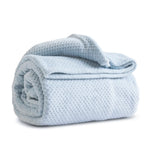 Couverture Karaca Pearl Baby Fleece Wellsoft double, bleu