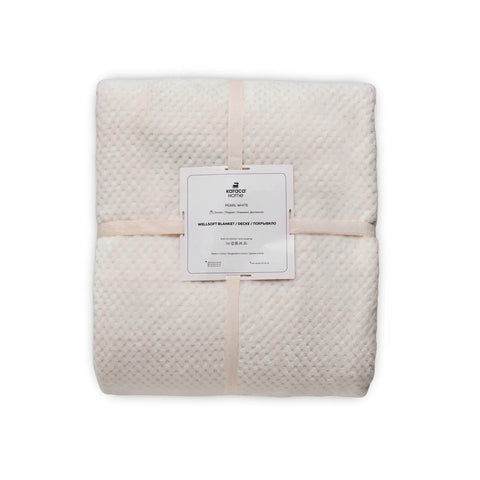 Couverture plaid Karaca Pearl Baby Fleece Wellsoft, single, blanc