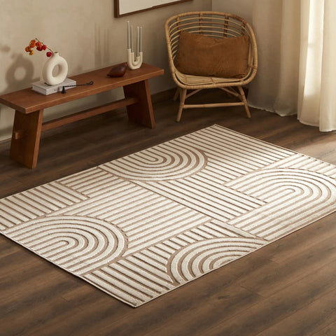 Tapis Kaşmir Halı 7/24 Scandinave Thor beige, 200x290 cm