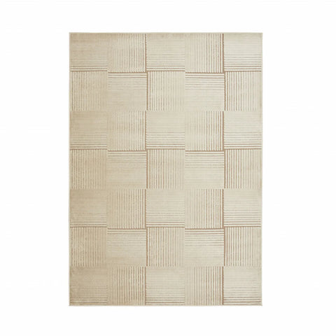 Tapis Kaşmir Halı 7/24 Scandinave Elin beige, 80x300 cm