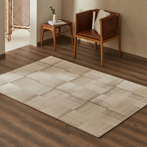 Tapis Kaşmir Halı 7/24 Scandinave Elin beige, 80x300 cm