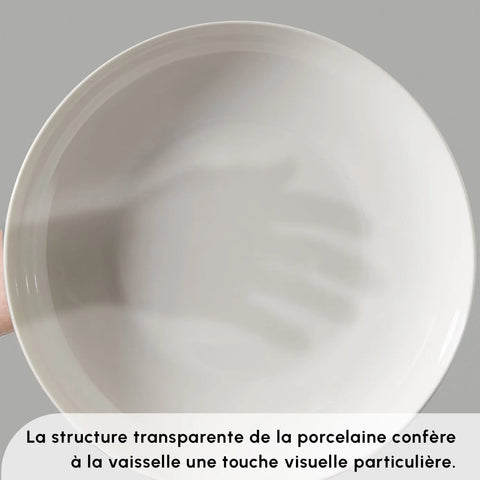 Service de table Karaca Allure pour 12 personnes, 41 pièces, New Generation Bone, blanc