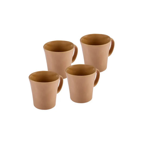 Coffret de tasses à café turc Espresso Karaca Pisa pour 4 personnes, 4 pièces, grès, marron, 120 ml