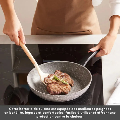 Batterie de cuisine Karaca Gris Biogranit Base induction, 7 pièces