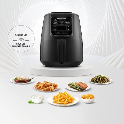 Karaca Air Cook XL 2 en 1 Airfryer, noir brillant