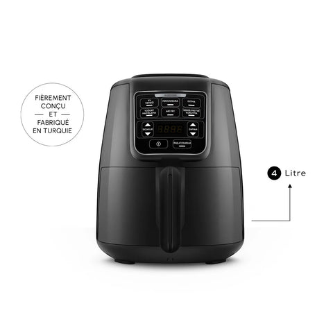 Karaca Air Cook XL 2 en 1 Airfryer, noir brillant