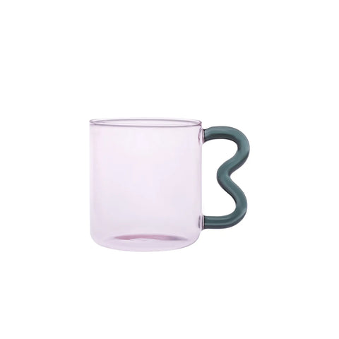 Mug Karaca Miracle, manche en zigzag vert