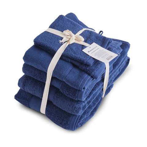 Set de serviettes Karaca Joey Navy Blue en Coton Égyptien