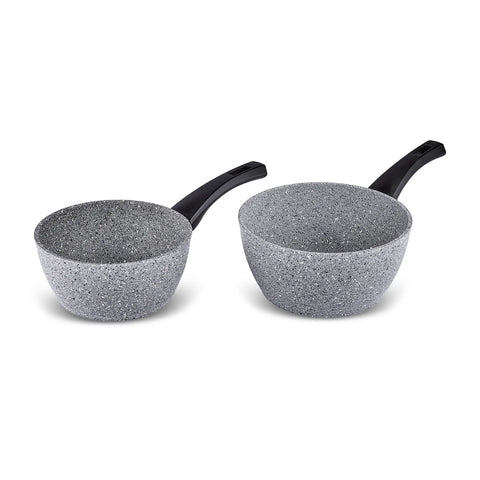 Biogranit Induction Milk Pot Set Karaca Gris, 2 pièces