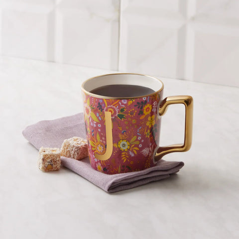 KARACA FLOWER J HARFLI MUG, MULTICOLOR