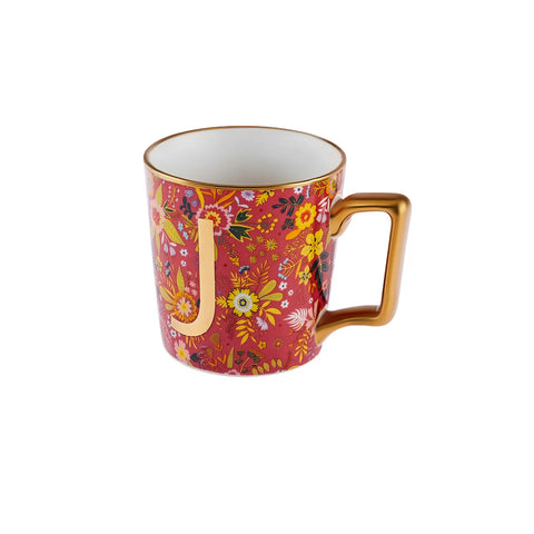 KARACA FLOWER J HARFLI MUG, MULTICOLOR